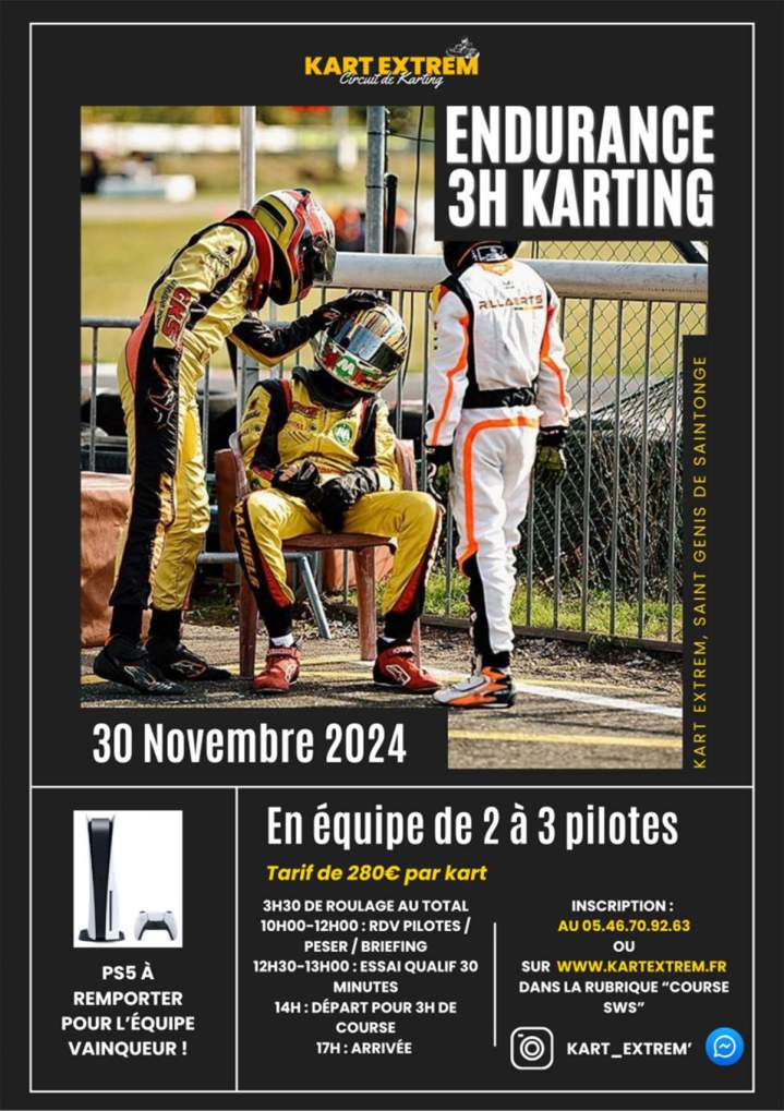 Organisation de compétition karting Charente-Maritime